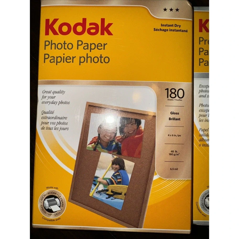 2 Kodak Instant Dry Photo‎ Paper 280 Total Sheets 4